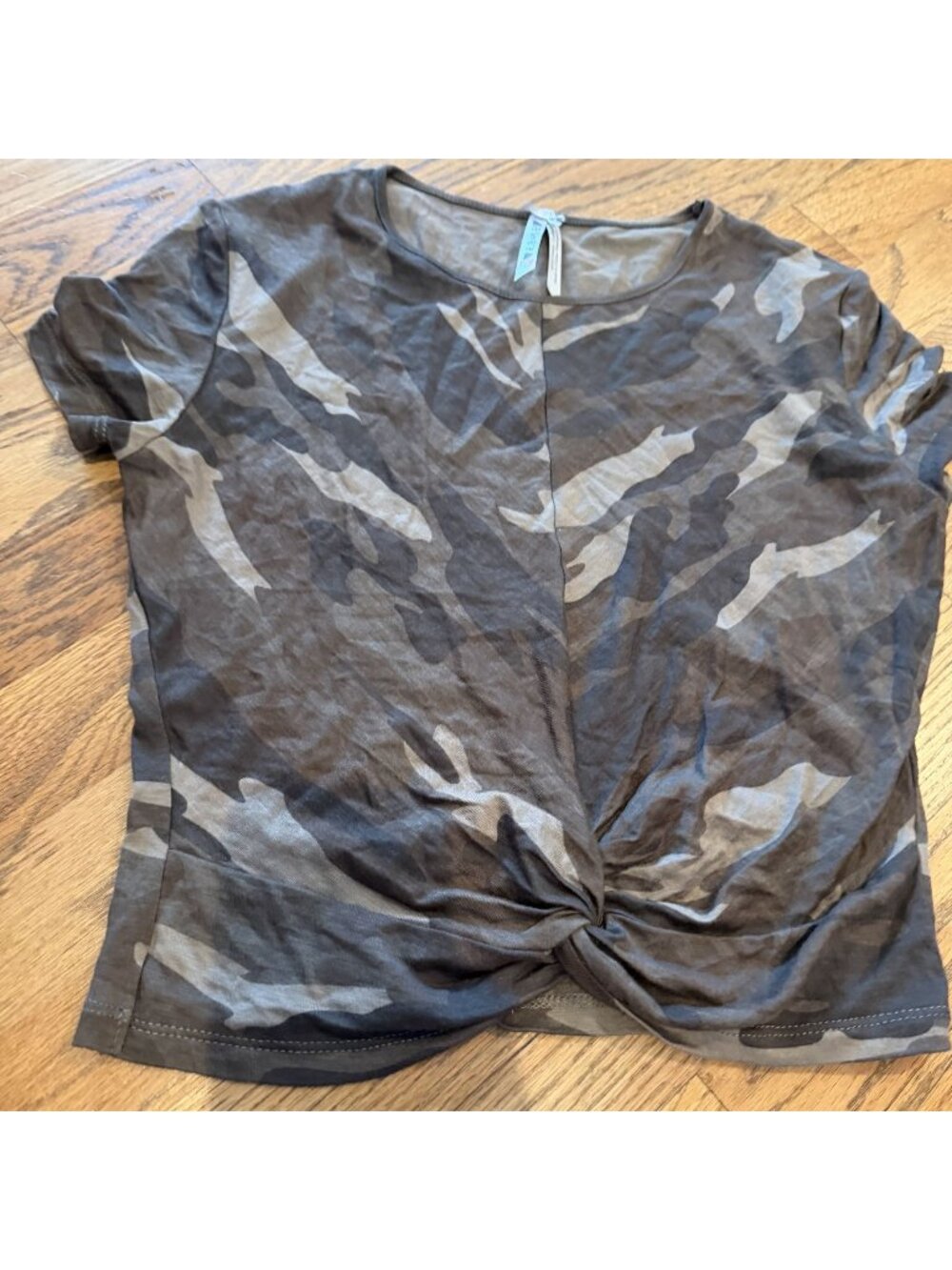 Jo&Co Jeans Womens Green Camo Shirt Cropped New Small